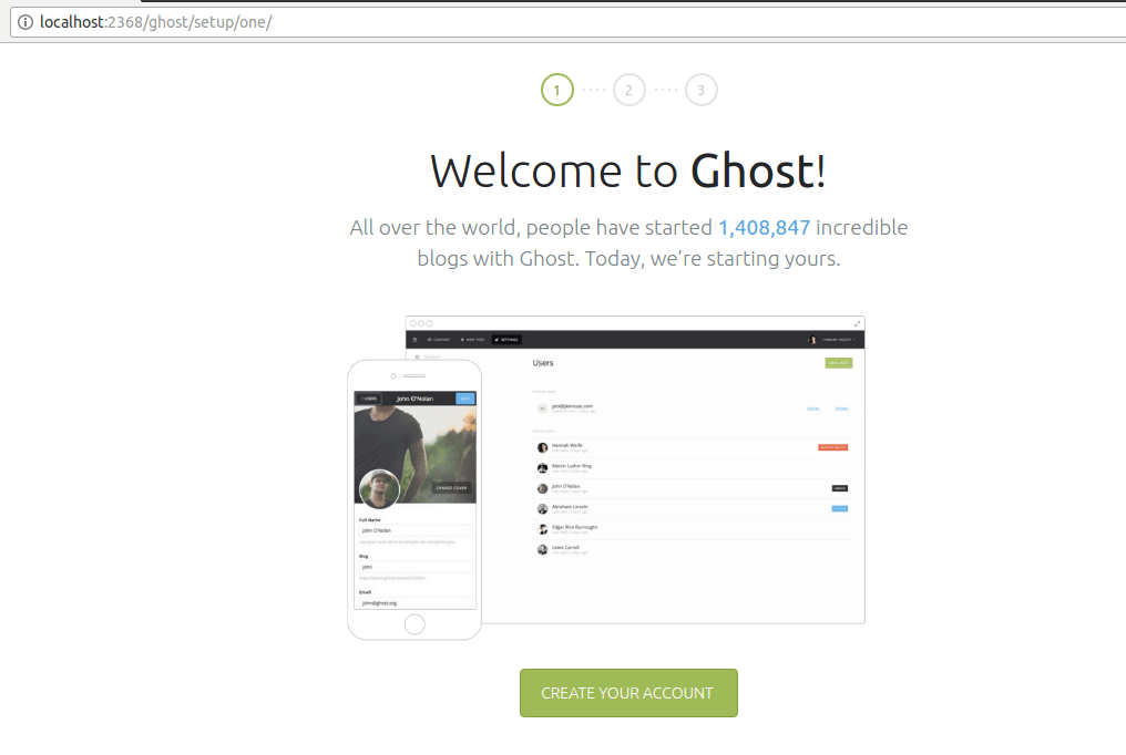 Install Ghost Blog CMS on Ubuntu